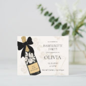 バチェロレッテバブーブリーワインボトルブラックボウ ポストカード (スタンド正面)