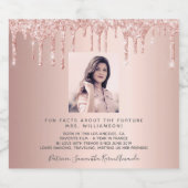 バチェロレッテバラ金ゴールドおもしろいファクト花嫁写真 スパークリングワインラベル (シングルラベル)