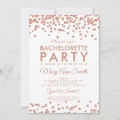 バチェロレッテバラ金ゴールドグリッター紙吹雪 招待状 (正面)