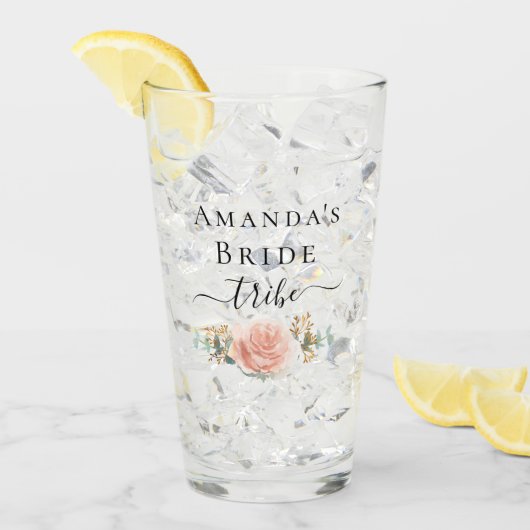 バチェロレッテバラ金ゴールドフローラ花嫁パーティー タンブラーグラス (アイス正面)