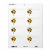 バチェロレッテバルーン紙ラベル名タグ ラベル (フルシート)