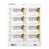 バチェロレッテバルーン紙吹雪紙名タグ ラベル (フルシート)