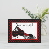 バチェロレッテパジャマパーティーインレッド招待状 招待状 (スタンド正面)