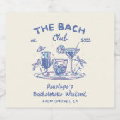 バチェロレッテパーソナライズされたシャンパンラベル スパークリングワインラベル (シングルラベル)