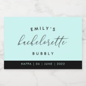 バチェロレッテパーソナライズされたシャンパン スパークリングワインラベル (シングルラベル)