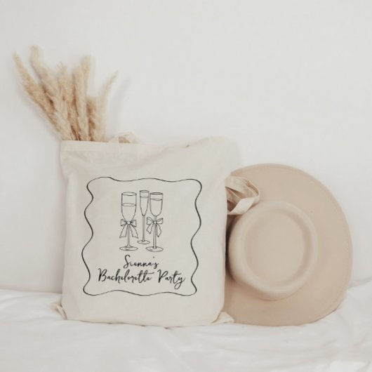 バチェロレッテパーソナライズされたトートバッグリボン弓 トートバッグ