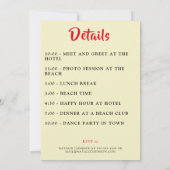 バチェロレッテパーソナライズされたフローラ 招待状 (裏面)