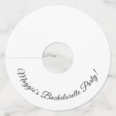 バチェロレッテパーソナライズされたワイングラスラベル ワイングラスタグ (正面)