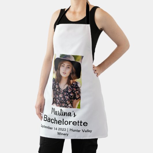 バチェロレッテパーソナライズされた名(写真) エプロン (インサイチュ)