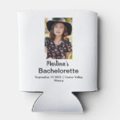 バチェロレッテパーソナライズされた名（写真） 缶クーラー (裏面)