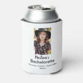 バチェロレッテパーソナライズされた名（写真） 缶クーラー (缶裏面)