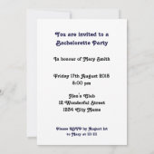 バチェロレッテパーソナライズされた発表 招待状 (裏面)