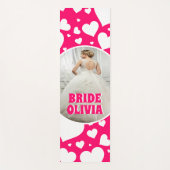 バチェロレッテパーソナライズされた花嫁の写真 ヨガマット (正面)