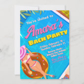 バチェロレッテパーティーのご案内 - 週末の予定 招待状 (正面)