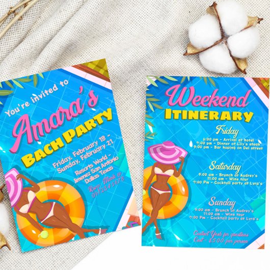 バチェロレッテパーティーのご案内 - 週末の予定 招待状