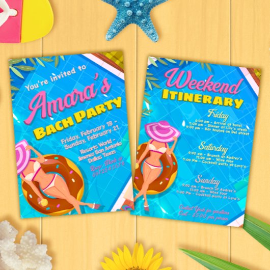 バチェロレッテパーティーのご案内 - 週末の予定 招待状