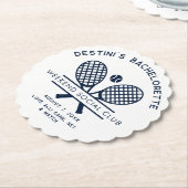 バチェロレッテパーティーのためのカスタムテニスコースター ペーパーコースター (アングル)