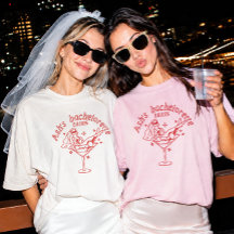 バチェロレッテパーティーマティーニグラス バッハ レッドTシャツ