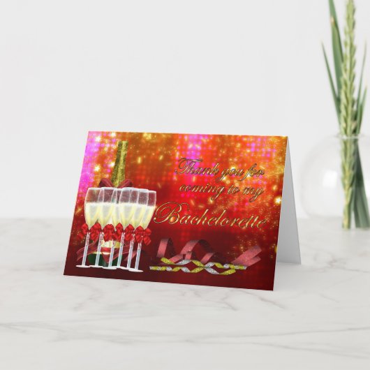 バチェロレッテパーティー感謝カード サンキューカード (正面)