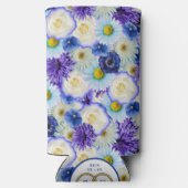 バチェロレッテパーティー ブライダルシャワー ゴルフ ブルー 花柄 スリム缶クーラー (裏面)