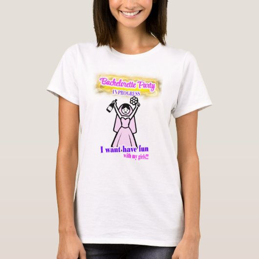 バチェロレッテパーティー - 花嫁が楽しむ Tシャツ (正面)