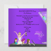 バチェロレッテパープルおもしろいリムカーカクテル1 招待状 (裏面)