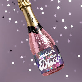 バチェロレッテパープル鏡ボールラストディスコ スパークリングワインラベル