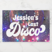 バチェロレッテパープル鏡ボールラストディスコ スパークリングワインラベル (シングルラベル)