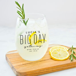 バチェロレッテビッグデイ休暇おもしろいカスタマイズ ステムなしワイングラス