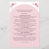 バチェロレッテビンゴゲーム (裏面)