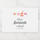 バチェロレッテビーチウィークエンドプールパーティー リキュールボトルラベル (シングルラベル)