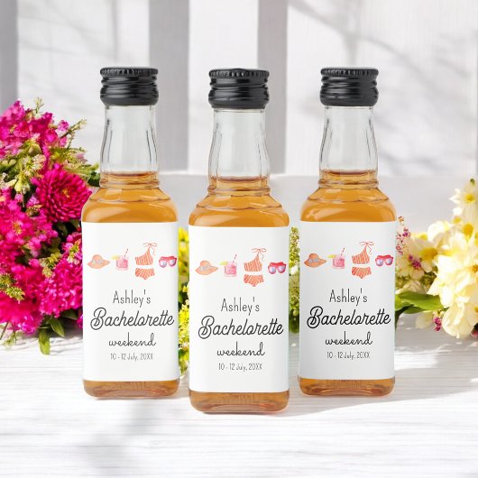 バチェロレッテビーチウィークエンドプールパーティー リキュールボトルラベル