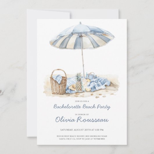 バチェロレッテビーチパーティの招待状 招待状 (正面)