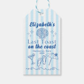 バチェロレッテビーチパーティーの最後のトーストオンザコースト ギフトタグ (正面)