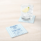 バチェロレッテビーチパーティーの最後のトーストオンザコースト スクエアペーパーコースター (インサイチュ)