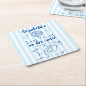 バチェロレッテビーチパーティーの最後のトーストオンザコースト スクエアペーパーコースター (アングル)