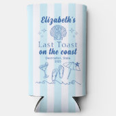 バチェロレッテビーチパーティーの最後のトーストオンザコースト スリム缶クーラー (正面)