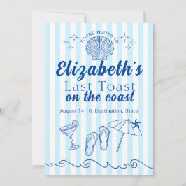 バチェロレッテビーチパーティーの最後のトーストオンザコースト 招待状