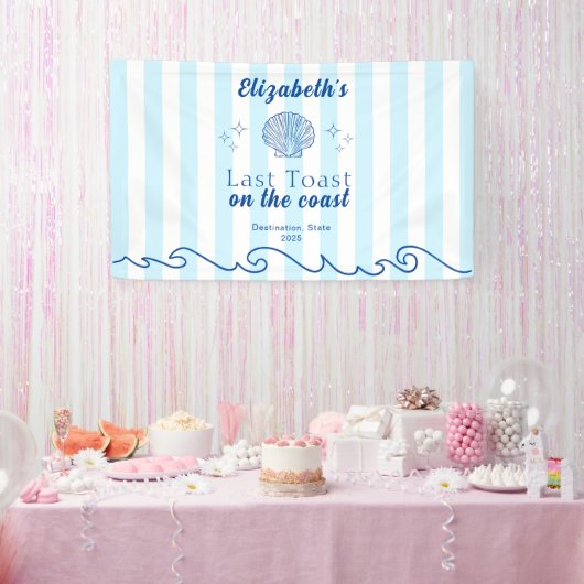 バチェロレッテビーチパーティーの最後のトーストオンザコースト 横断幕 (パーティー)