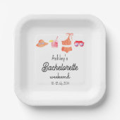 バチェロレッテビーチビキニウィークエンド ペーパープレート (正面)