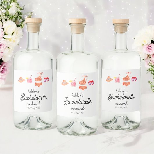 バチェロレッテビーチビキニウィークエンド リキュールボトルラベル