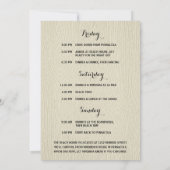 バチェロレッテビーチ週末とブルーフェイクグリッター 招待状 (裏面)