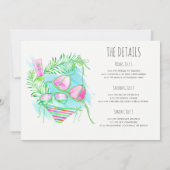 バチェロレッテビーチ週末の旅程招待状 招待状 (裏面)