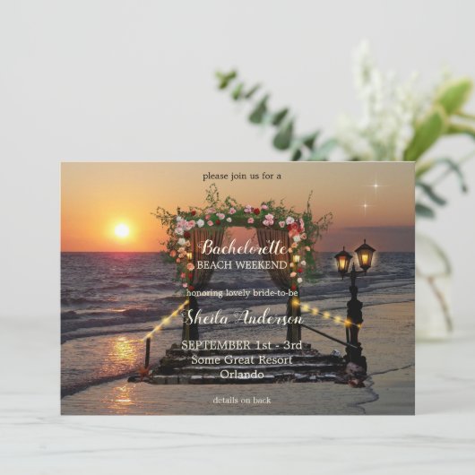 バチェロレッテビーチ週末の旅程招待状 招待状 (スタンド正面)