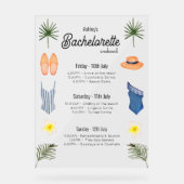 バチェロレッテビーチ週末の日程 アクリルサイン (正面)