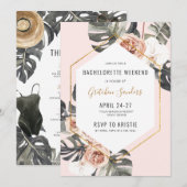 バチェロレッテビーチ週末の日程 招待状 (正面/裏面)