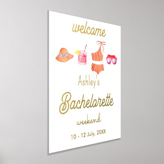 バチェロレッテビーチ週末パーティー 箔ポスター (レイダウン)