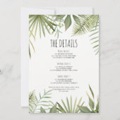 バチェロレッテビーチ週末旅程案内 招待状 (裏面)