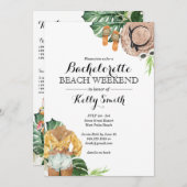 バチェロレッテビーチ週末旅程 招待状 (正面/裏面)