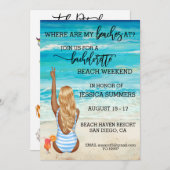 バチェロレッテビーチ週末詳細 招待状 (正面/裏面)